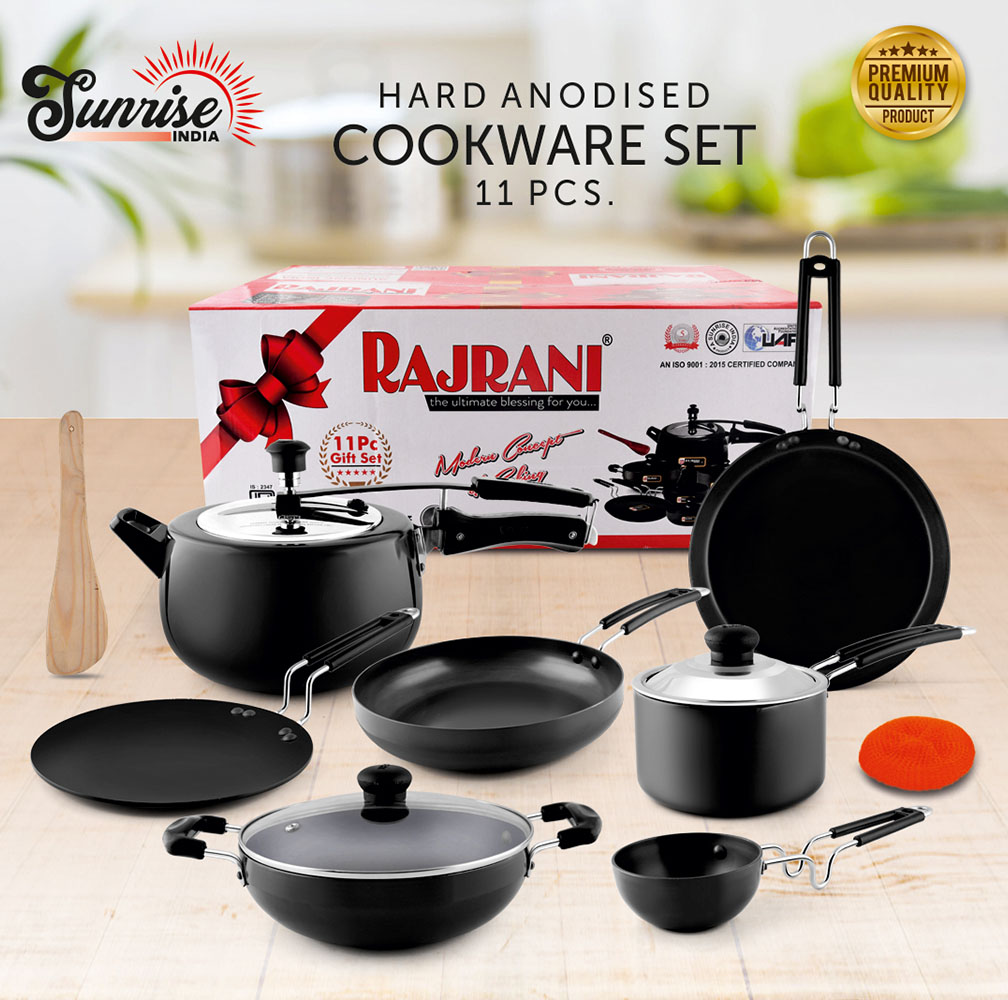 Hard Anodised Cookware Gift Set 11 PCS